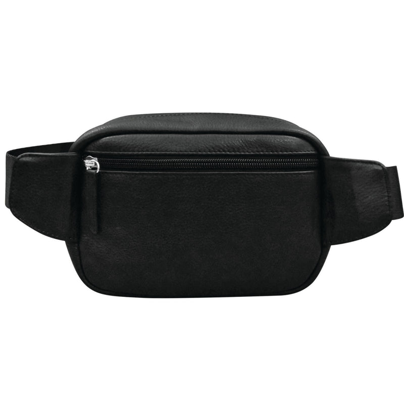 Women's ili New York Zip Belt Bag Black Leather