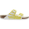 Womens Birkenstock Women's Birkenstock Arizona Monstera Lime Sour Birko-Flor Monstera Lime Sour Birko-Flor