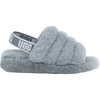 Womens Ugg Women's UGG Fluff Yeah Slide Ash Fog Sheepskin Ash Fog Sheepskin