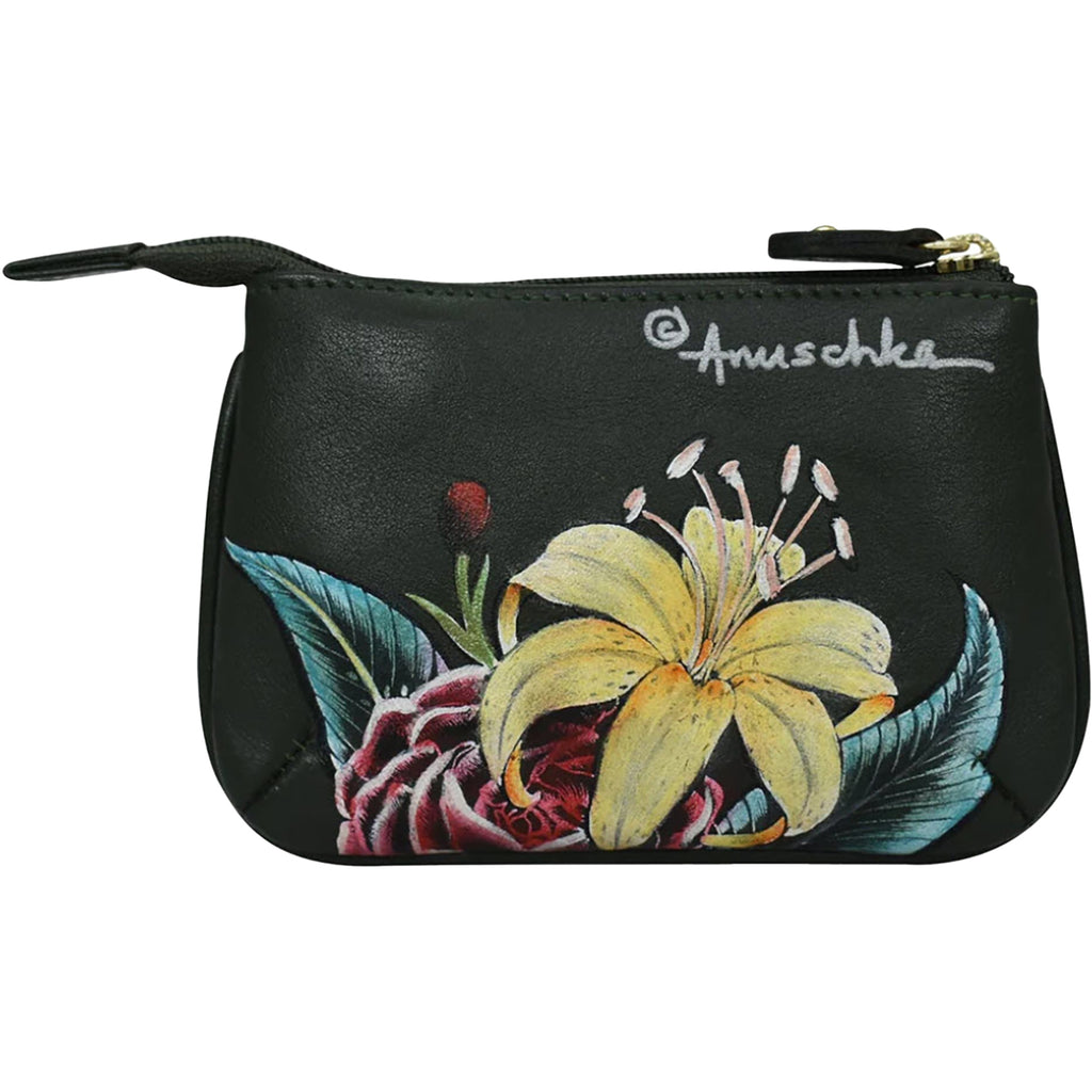 Anuschka Women's Anuschka Medium Zip Pouch Vintage Floral Leather Vintage Floral Leather