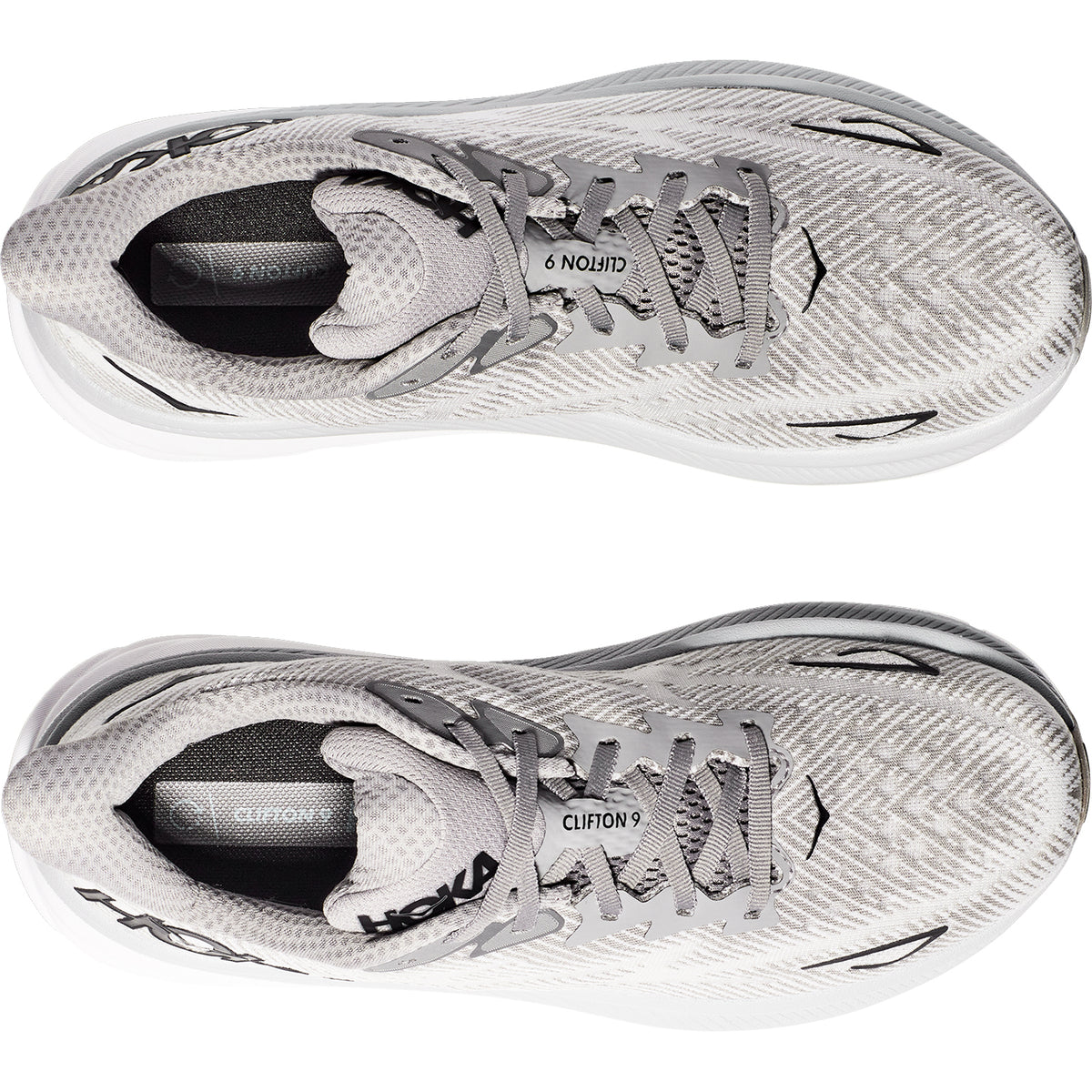 Hoka One One Running Clifton 9 Grey Black New Men Shoes gym workout  1127895-HMBC