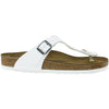 Womens Birkenstock Women's Birkenstock Gizeh White Birko-Flor White Birko-Flor