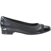 Womens Clarks Women's Clarks Un Blush Cap 2 Black Combi Leather Black Combi Leather