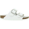 Womens Birkenstock Women's Birkenstock Arizona Big Buckle White Smooth Leather White Smooth Leather