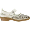 Womens Rieker Women's Rieker 413G8-62 Doris Grey/Beige Leather Grey/Beige Leather