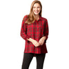 Womens Habitat Women's Habitat Mixed Up Shaped Shirt Scarlet Scarlet