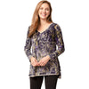 Womens Habitat Women's Habitat Hand Painted Elliptical Pullover Rain Floral Rain Floral