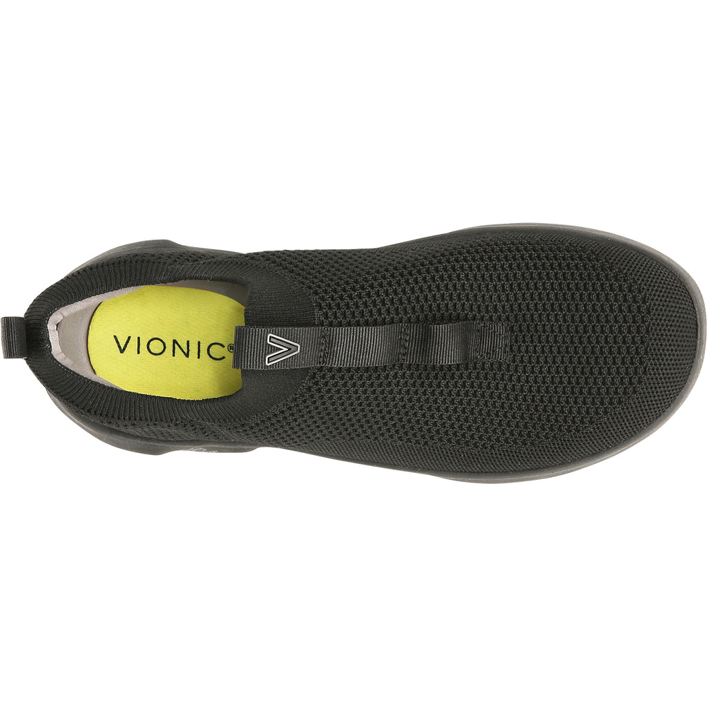 Womens Vionic Women's Vionic Advance Slip Resistant Black Knit Fabric Black Knit Fabric