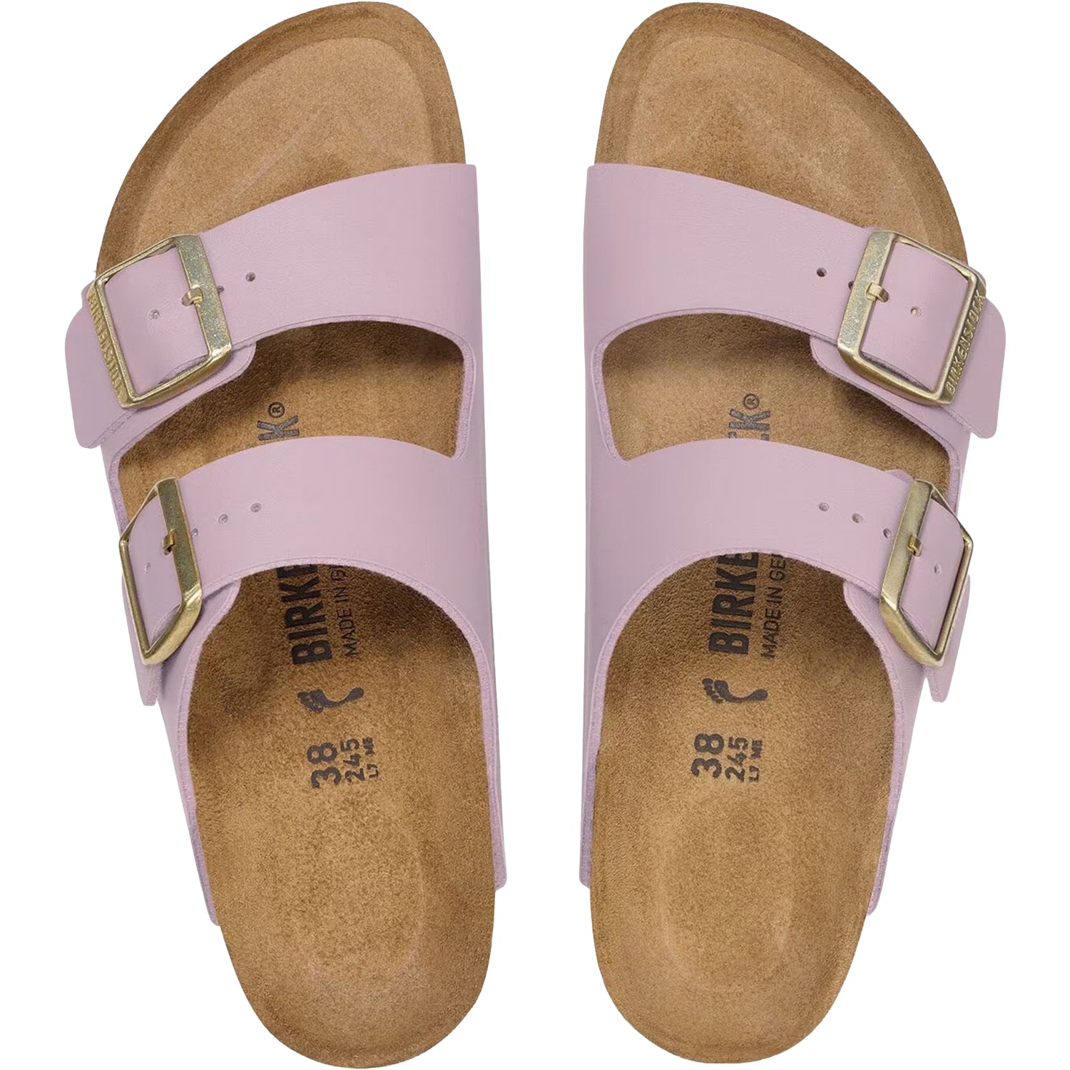Womens Birkenstock Women's Birkenstock Arizona Faded Purple Birko-Flor Faded Purple
