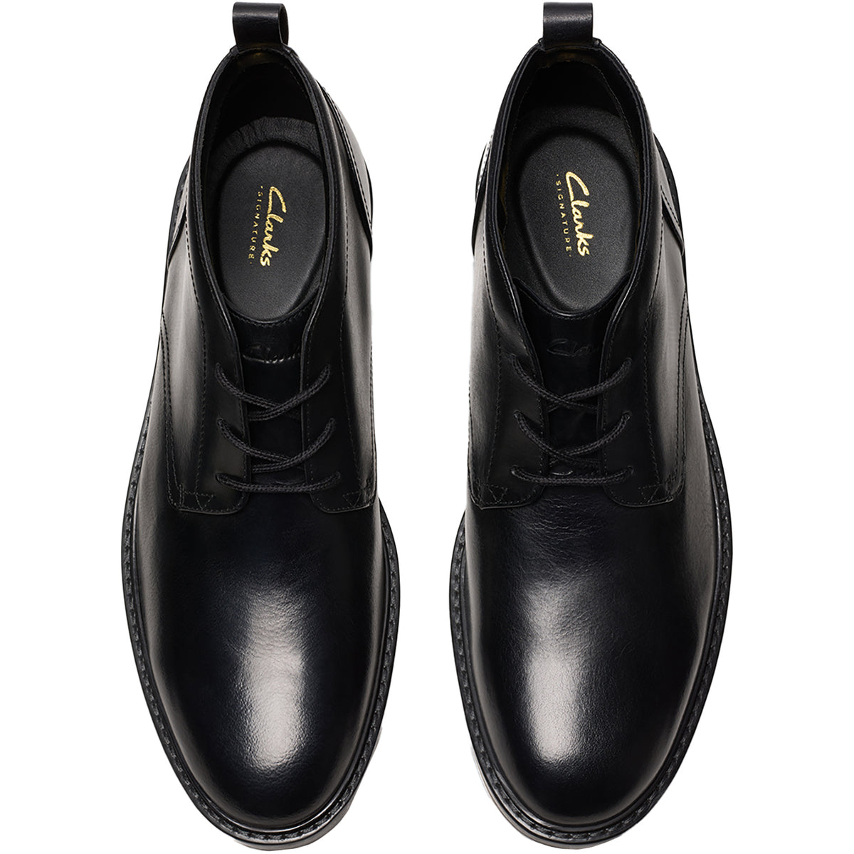 Clarks Aldwin Chukka Men's Boots Black Leather Footwear etc. Clarks Aldwin Chukka Men's Boots Black Leather Footwear etc.