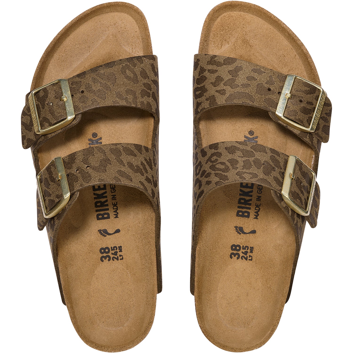 Womens Birkenstock Women's Birkenstock Arizona Leo Khaki Birko-Flor Leo Khaki Birko-Flor