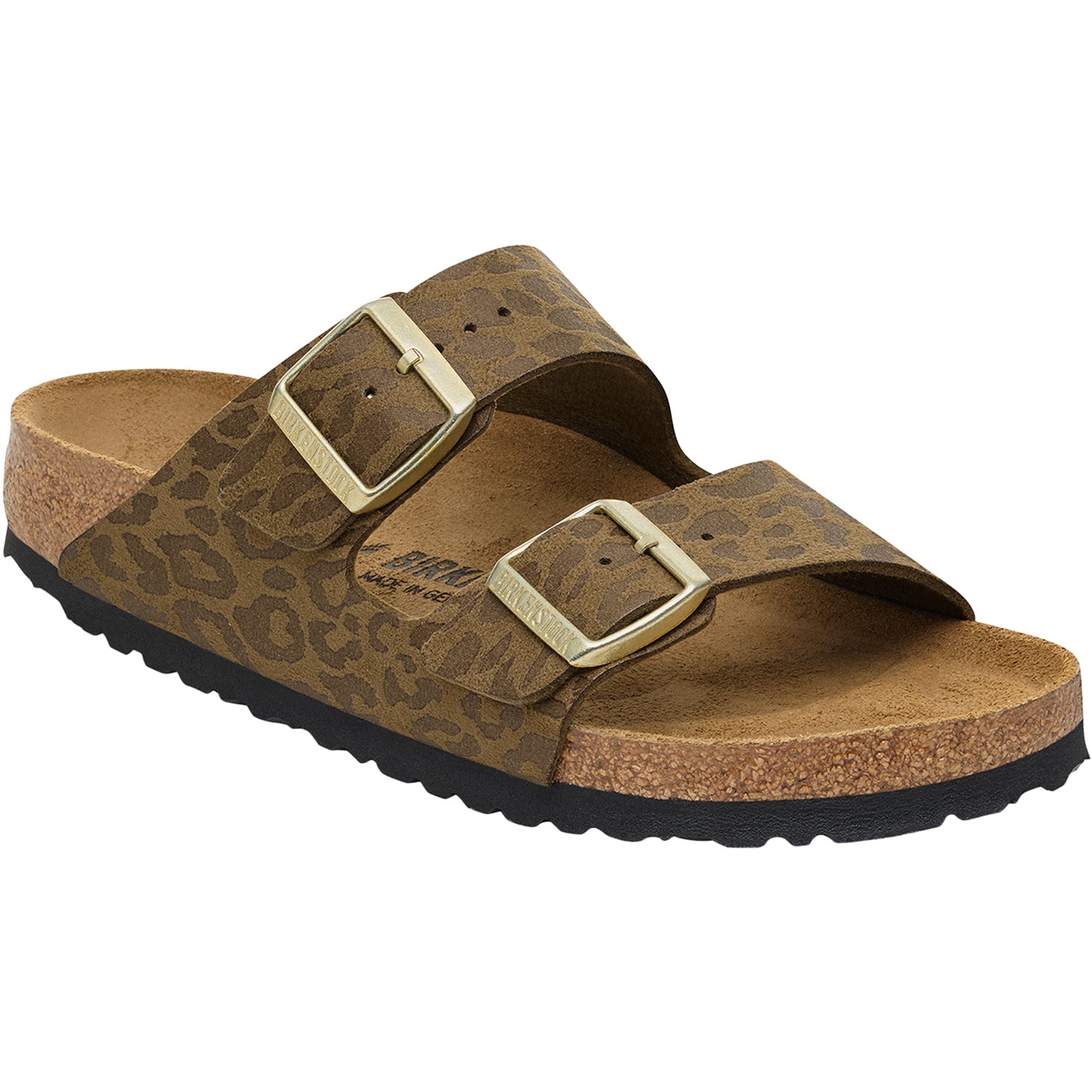 Womens Birkenstock Women's Birkenstock Arizona Leo Khaki Birko-Flor Leo Khaki Birko-Flor