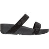 Womens Fit flop Women's Fit Flop Lottie Shimmercrystal Slide Black Black Fabric