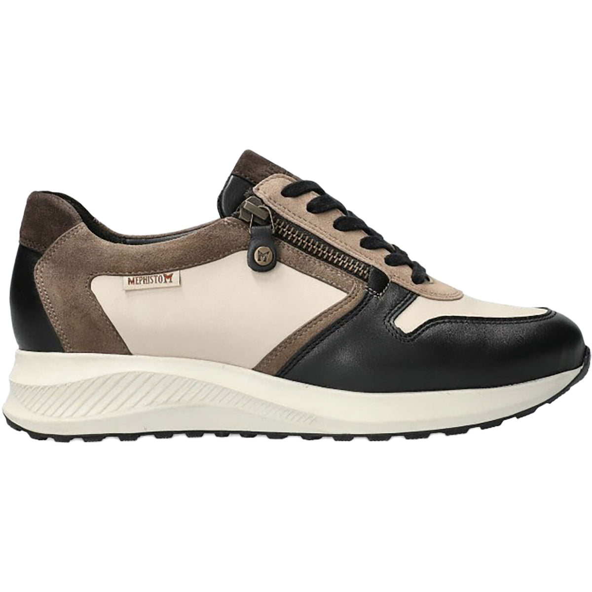 Mephisto Kim Grained Women's Zip Sneakers Black/Fog – Footwear etc.