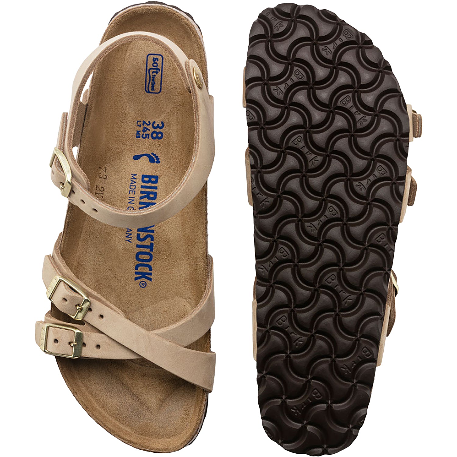 Womens Birkenstock Women's Birkenstock Kumba SFB Sandcastle Nubuck Sandcastle Nubuck