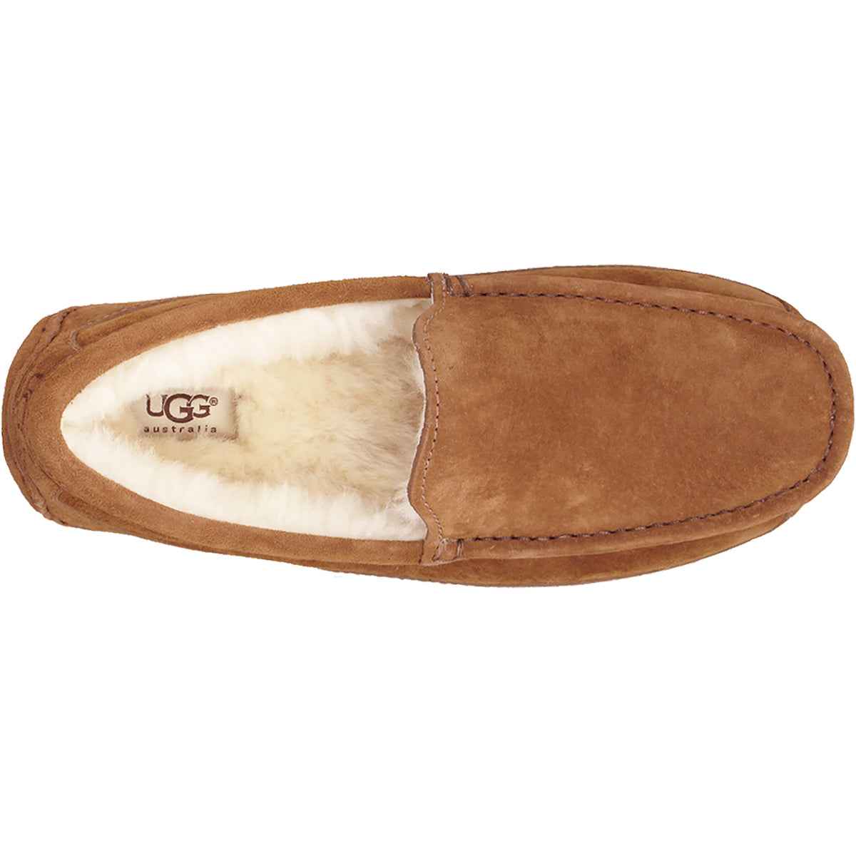 UGG Australia Mens Sz 9 Ascot Brown Suede Sheepskin Slippers Loafers S/N #5775 Ascot Slipper for Men | UGG® main image 4