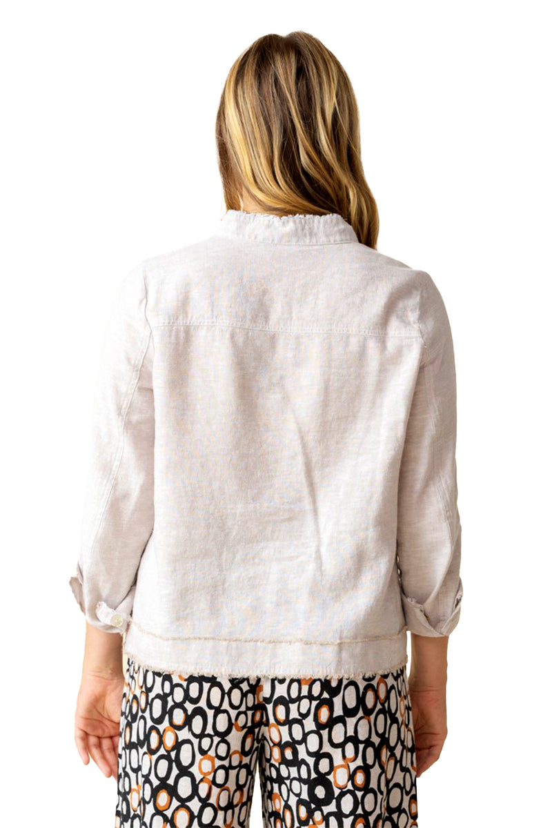 Habitat Linen Solid Summer Breeze Jacket Women's Outerwear Oatmeal