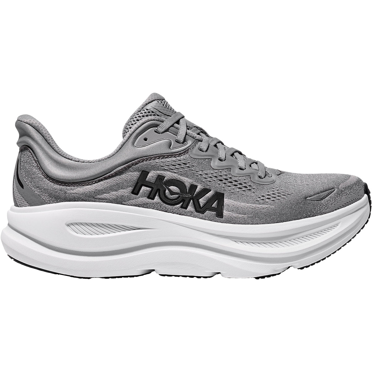HOKA スニカー Men's Hoka Bondi 9 Galactic Grey/Stellar Grey Mesh (Neutral