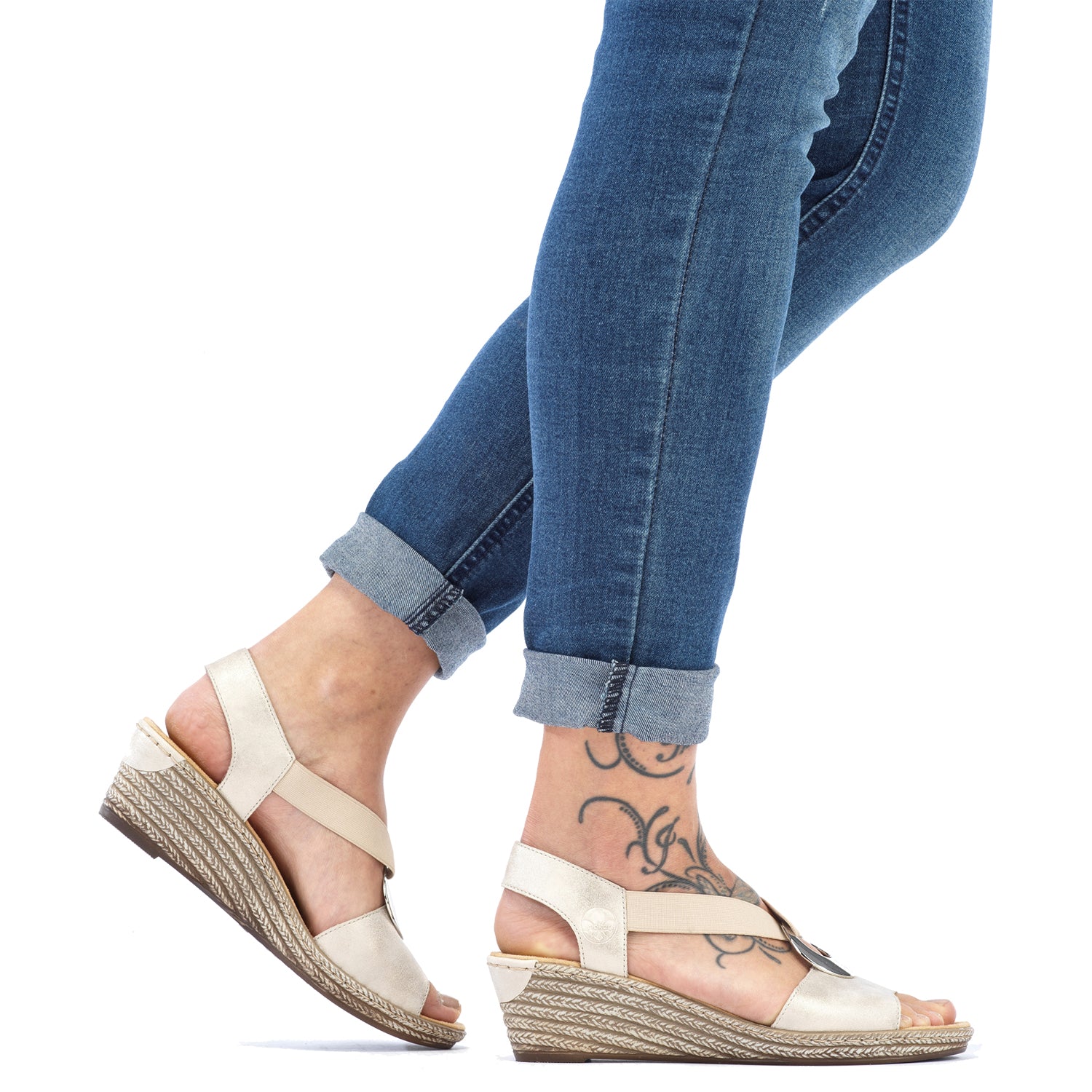 Womens Rieker Women's Rieker 624H6-60 Fanni Muschel/Cream Synthetic Muschel/Cream Synthetic