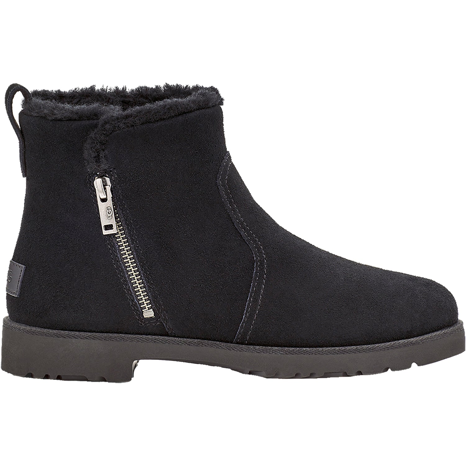 Womens Ugg Women's UGG Romely Zip Black Sheepskin Black Sheepskin