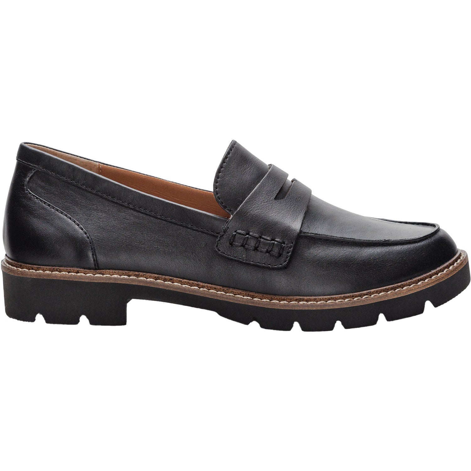 Womens Aetrex Women's Aetrex Collette Black Leather Loafer Black