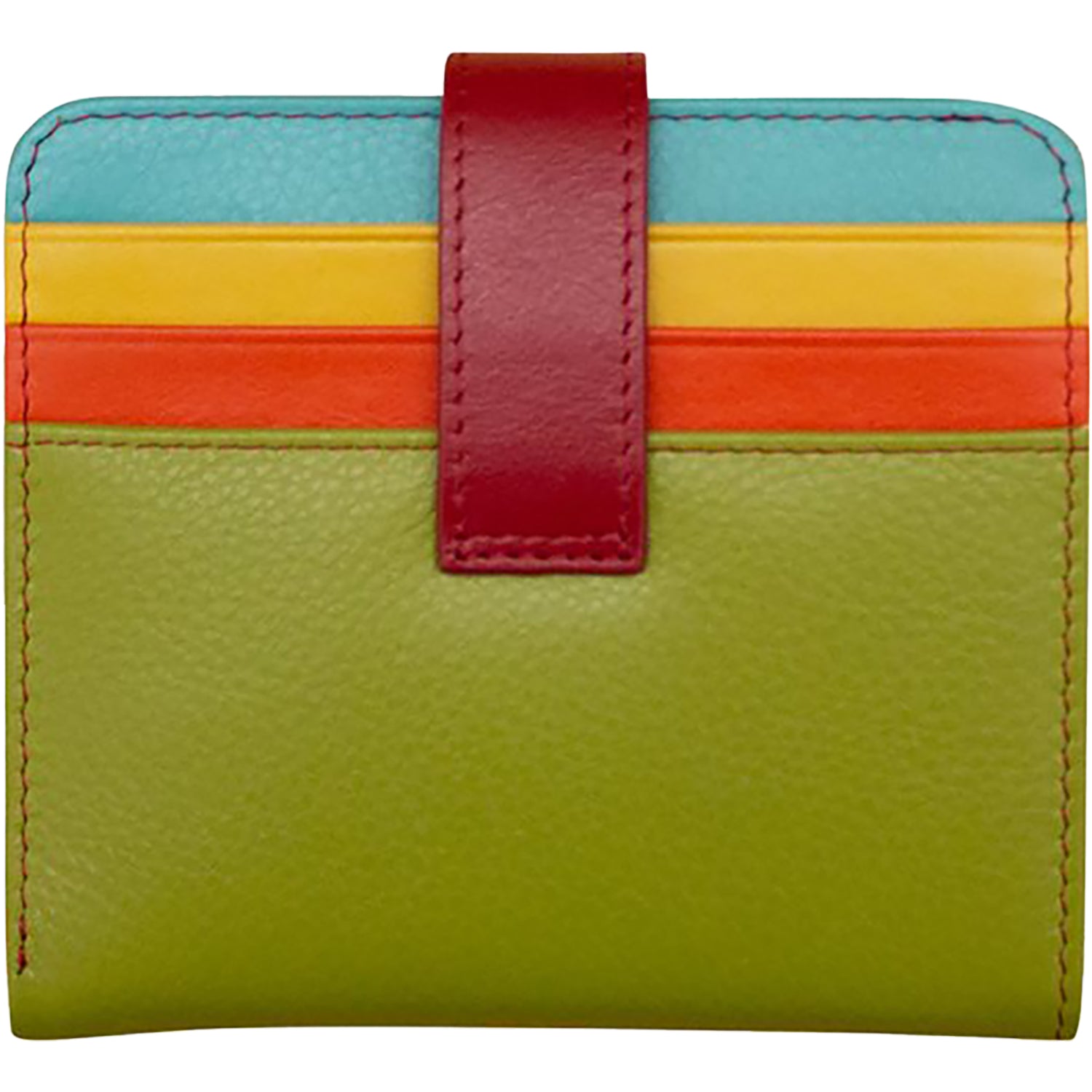 Womens Ili new york ili New York Bi-Fold Credit Card Wallet Citrus Multi Leather Citrus Multi Leather