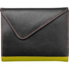 Womens Ili new york ili New York Mini Snap Tri-fold Wallet Black Brights Leather Black Brights Leather
