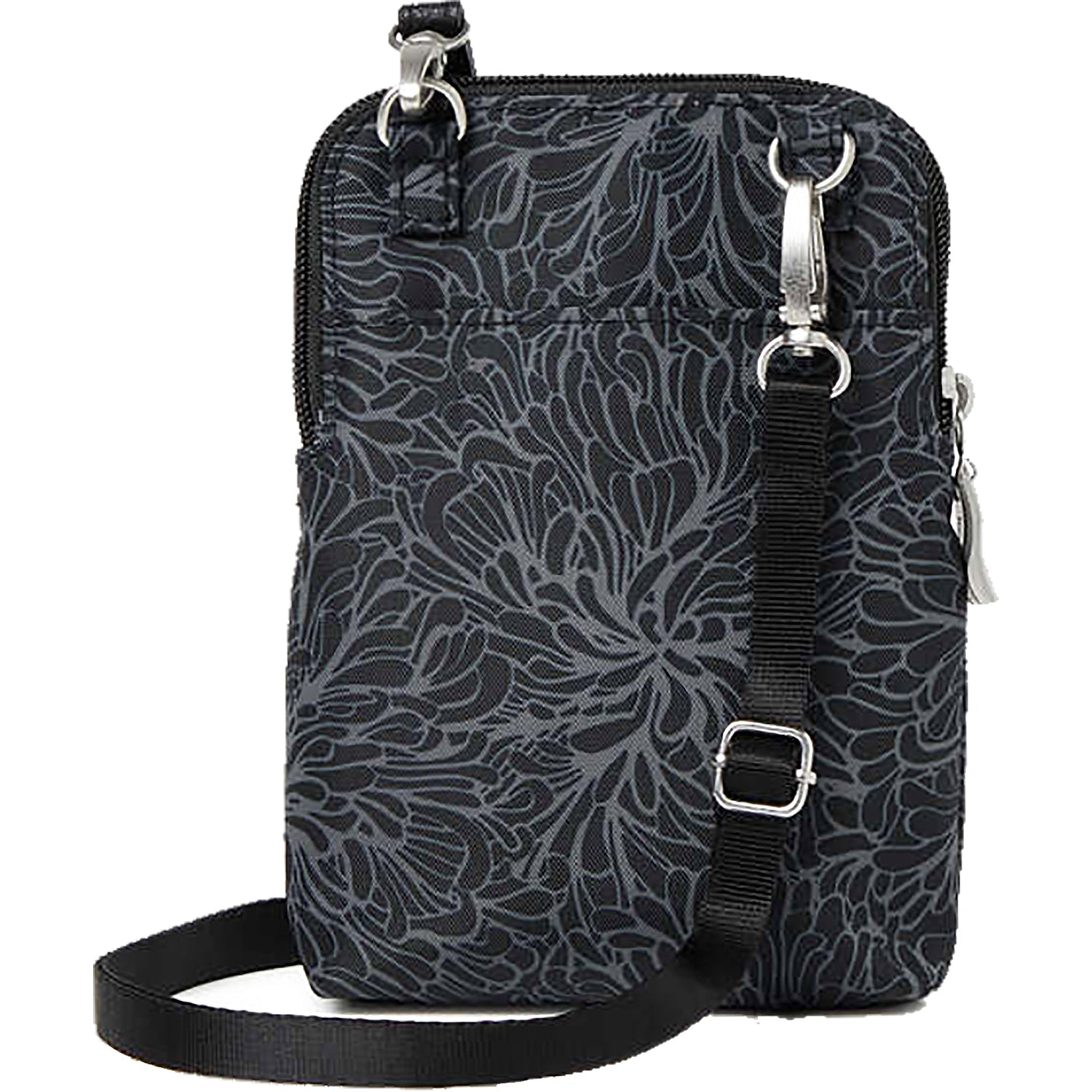 Womens Baggallini Baggallini Take Two RFID Bryant Crossbody Midnight Blossom Nylon Midnight Blossom Nylon