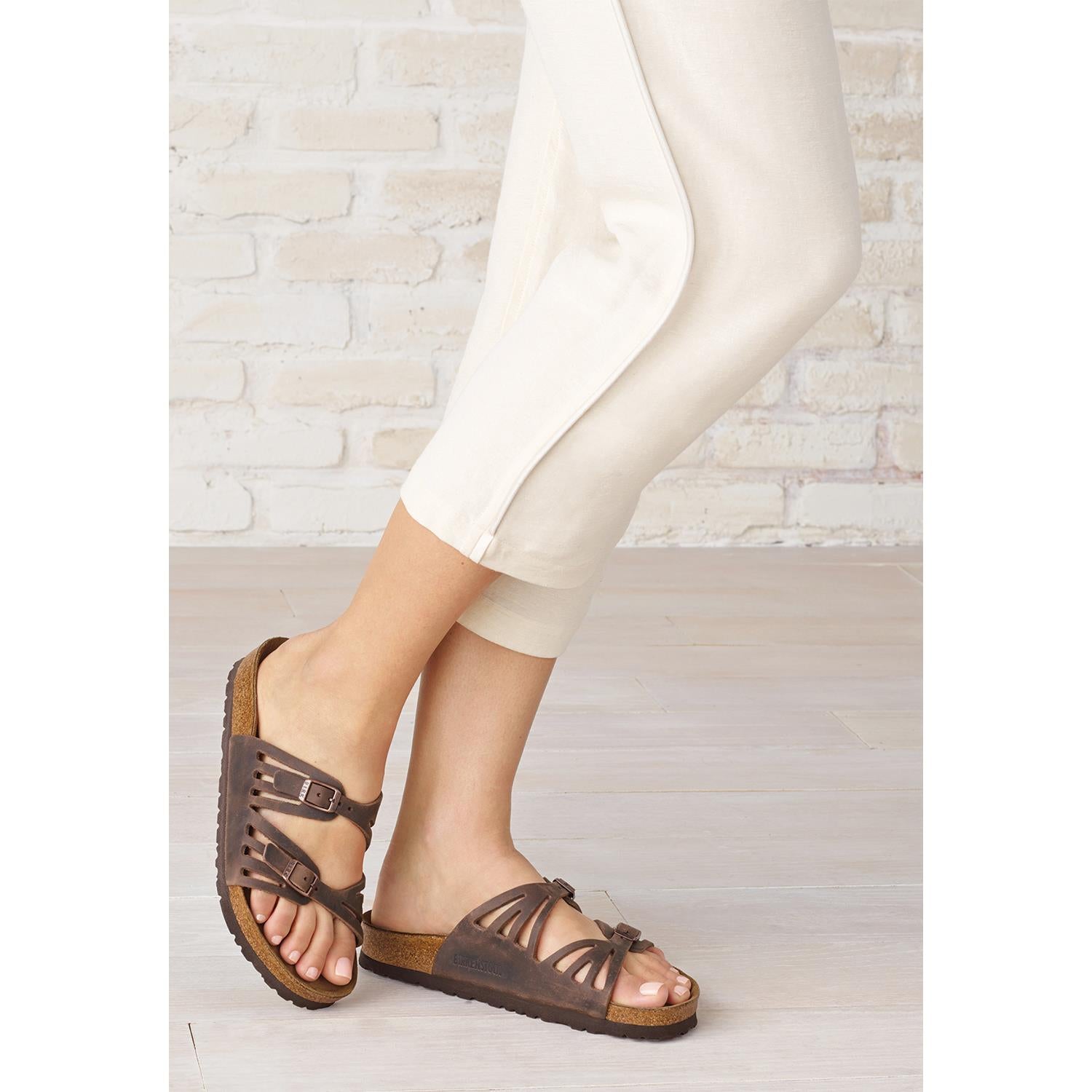 Womens Birkenstock Women's Birkenstock Granada Soft Footbed Tobacco Oiled Leather Tobacco Oiled Leather