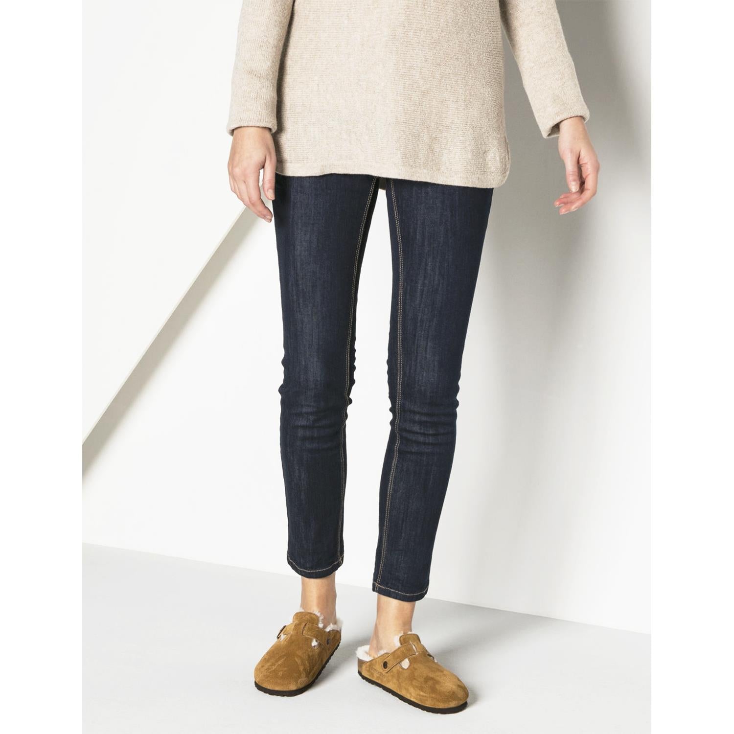 Unisex Birkenstock Unisex Birkenstock Boston Shearling Mink Suede / Natural Shearling Mink Suede