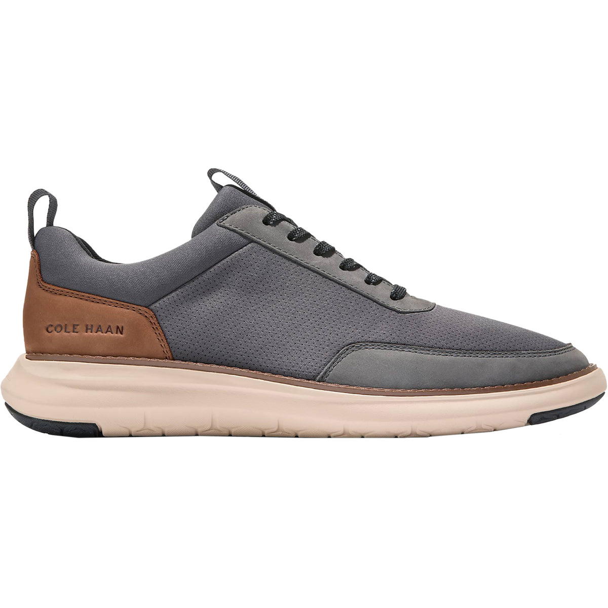 Cole Haan Grey Leather Derby Shoes with Tan Laces Men main image 4
