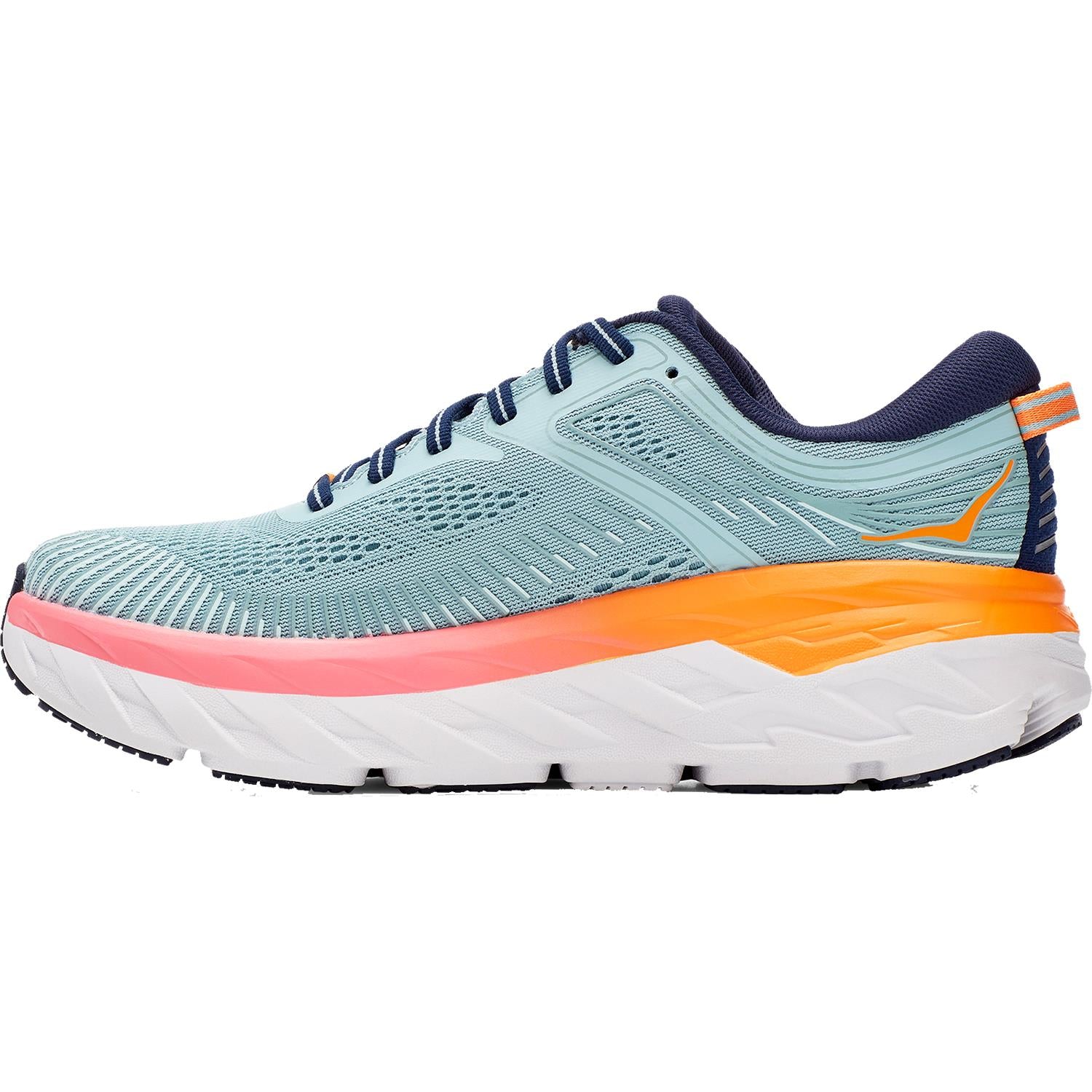 Womens Hoka one one Women's Hoka One One Bondi 7 Blue Haze/Black Iris Mesh Blue Haze/Black Iris Mesh