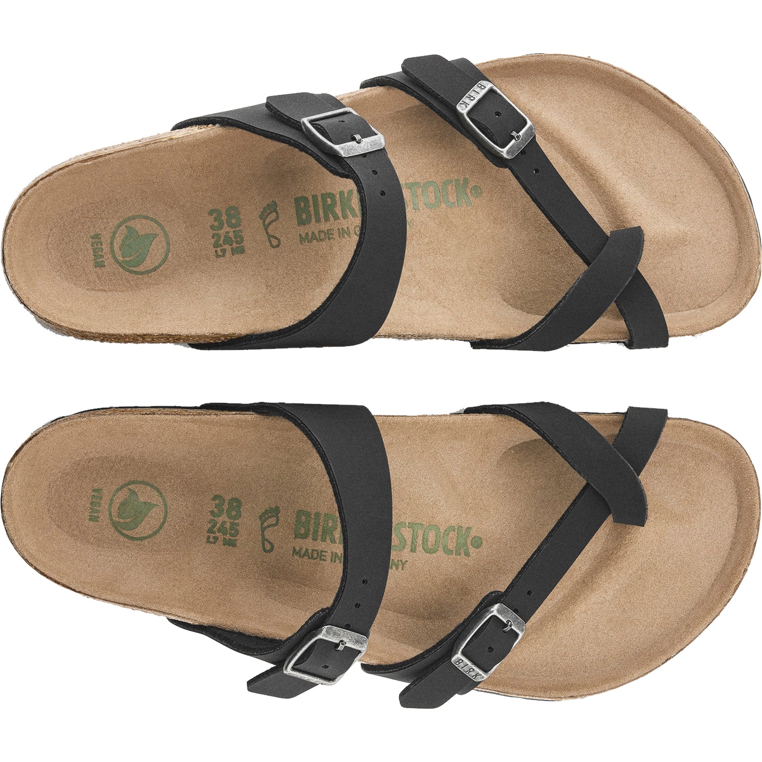 Womens Birkenstock Women's Birkenstock Mayari Vegan Black Birkibuc Black Birkibuc