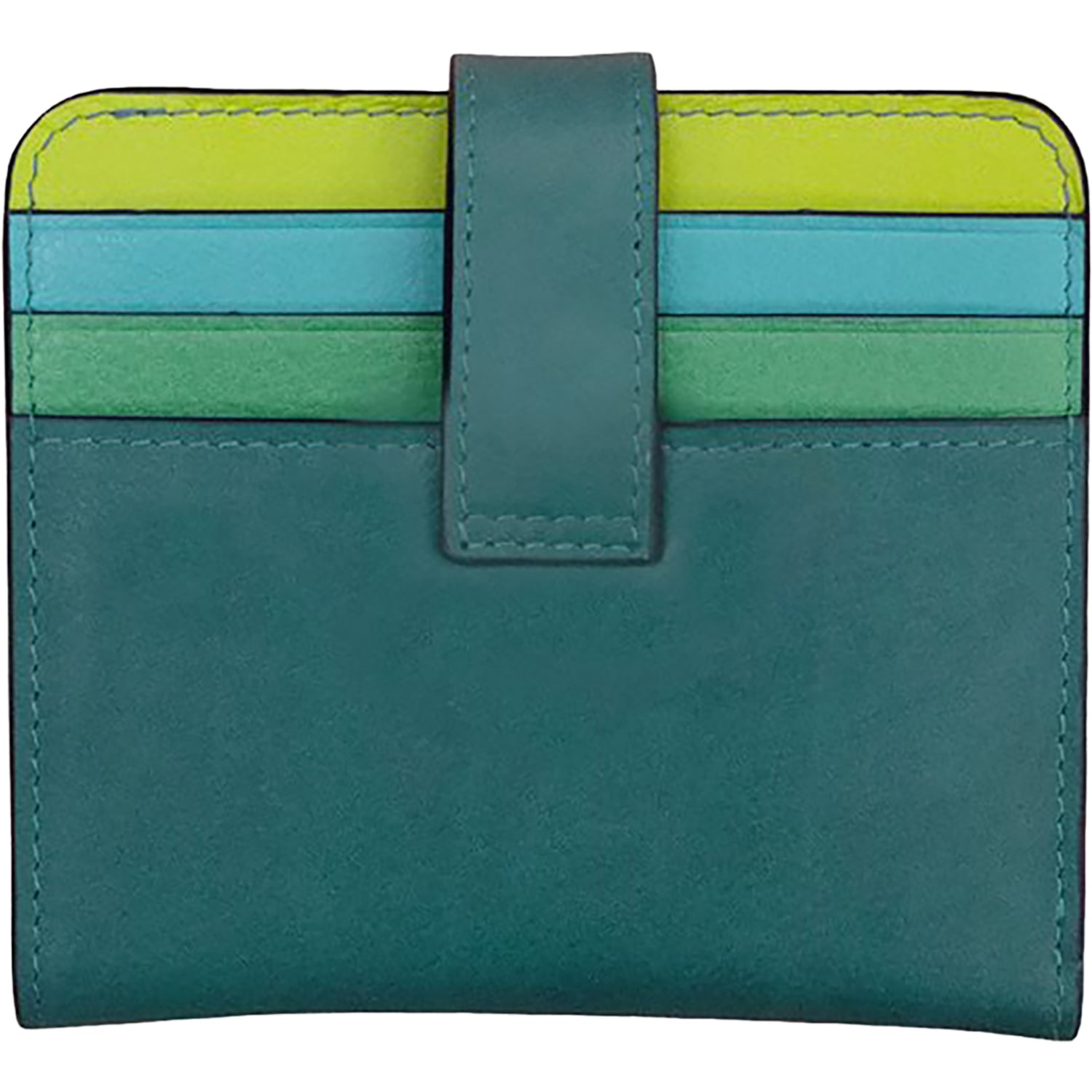 Womens Ili new york ili New York Bi-Fold Credit Card Wallet Serenity Multi Leather Serenity Multi Leather