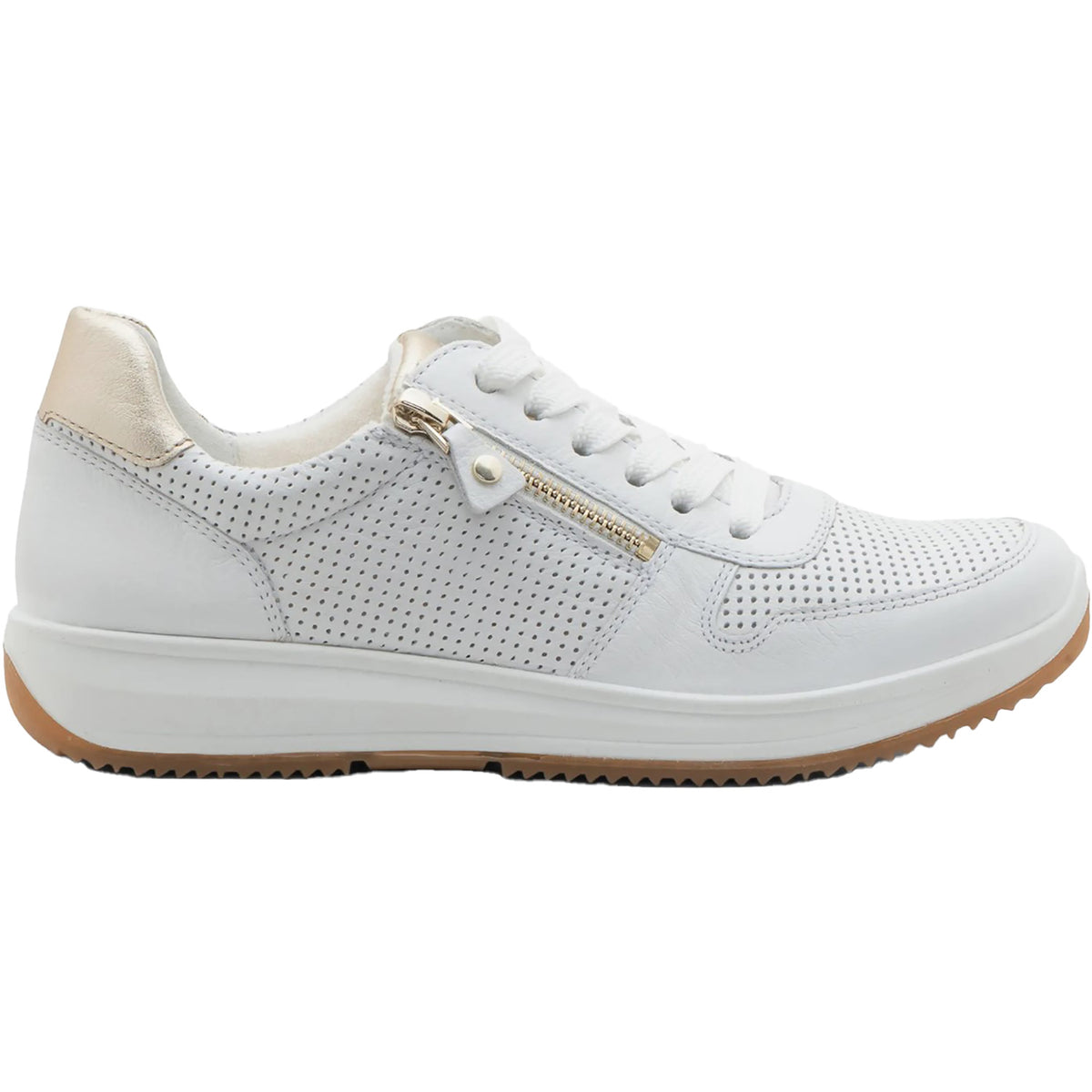 Ara Opal Women's Sporty Lace Up Shoes White Calf Leather