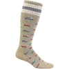 Mens Sockwell Men's Sockwell Road Trip Khaki Knee High Socks 15-20 mmHg Khaki