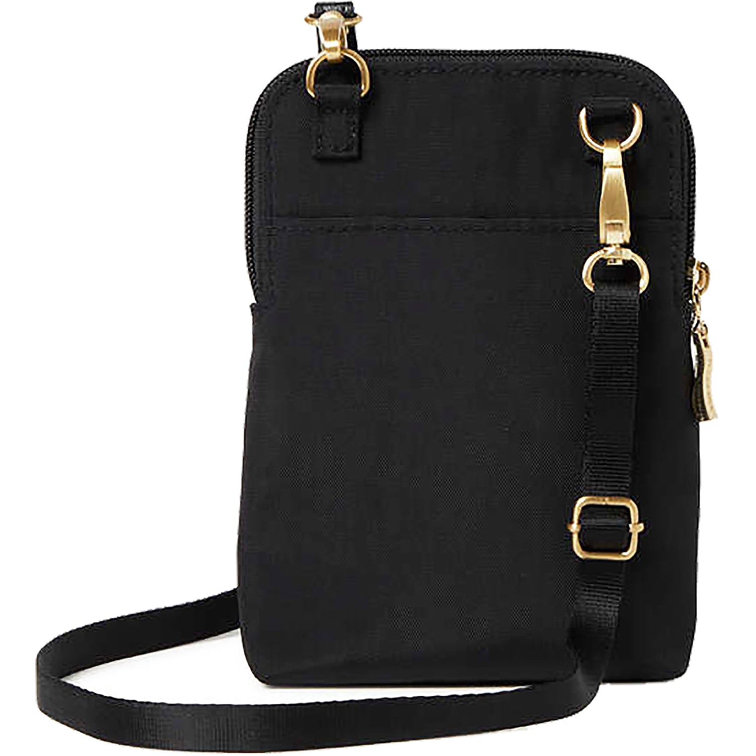 Womens Baggallini Baggallini Take Two RFID Bryant Crossbody Black/Gold Nylon Black/Gold Nylon