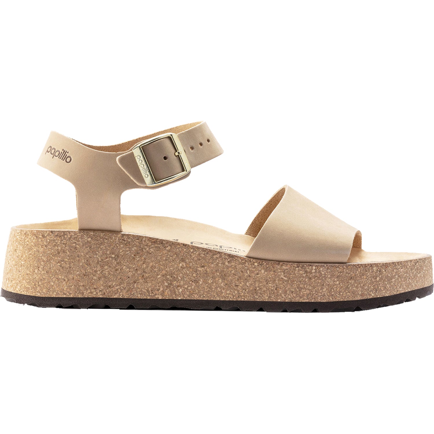 Womens Birkenstock Women's Birkenstock Papillio Glenda Sandcastle Nubuck Sandcastle Nubuck