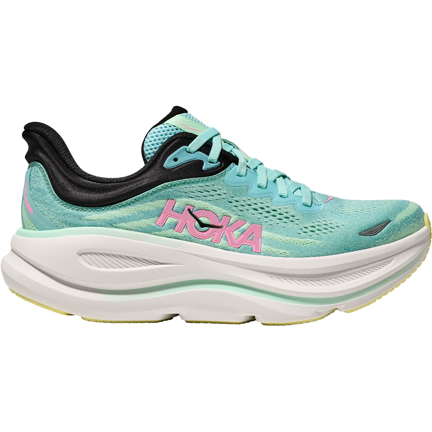 Womens Hoka one one Women's Hoka Bondi 9 Blue Spark/Mint Fluorite Mesh (Neutral Support) Blue Spark/Mint Fluorite Mesh