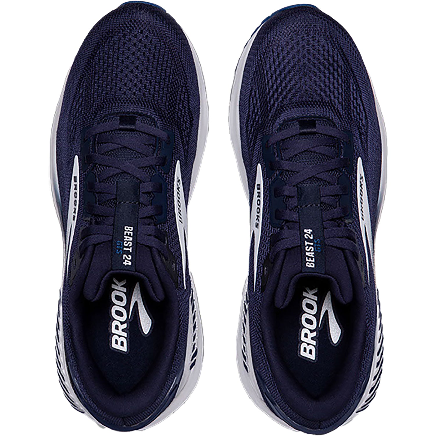 Mens Brooks Men's Brooks Beast GTS 24 Peacoat/True Navy/White Mesh (Stability Support) Peacoat/True Navy/White Mesh