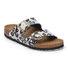 Womens Birkenstock Women's Arizona Blooms White/Black Birko-Flor Blooms White/Black