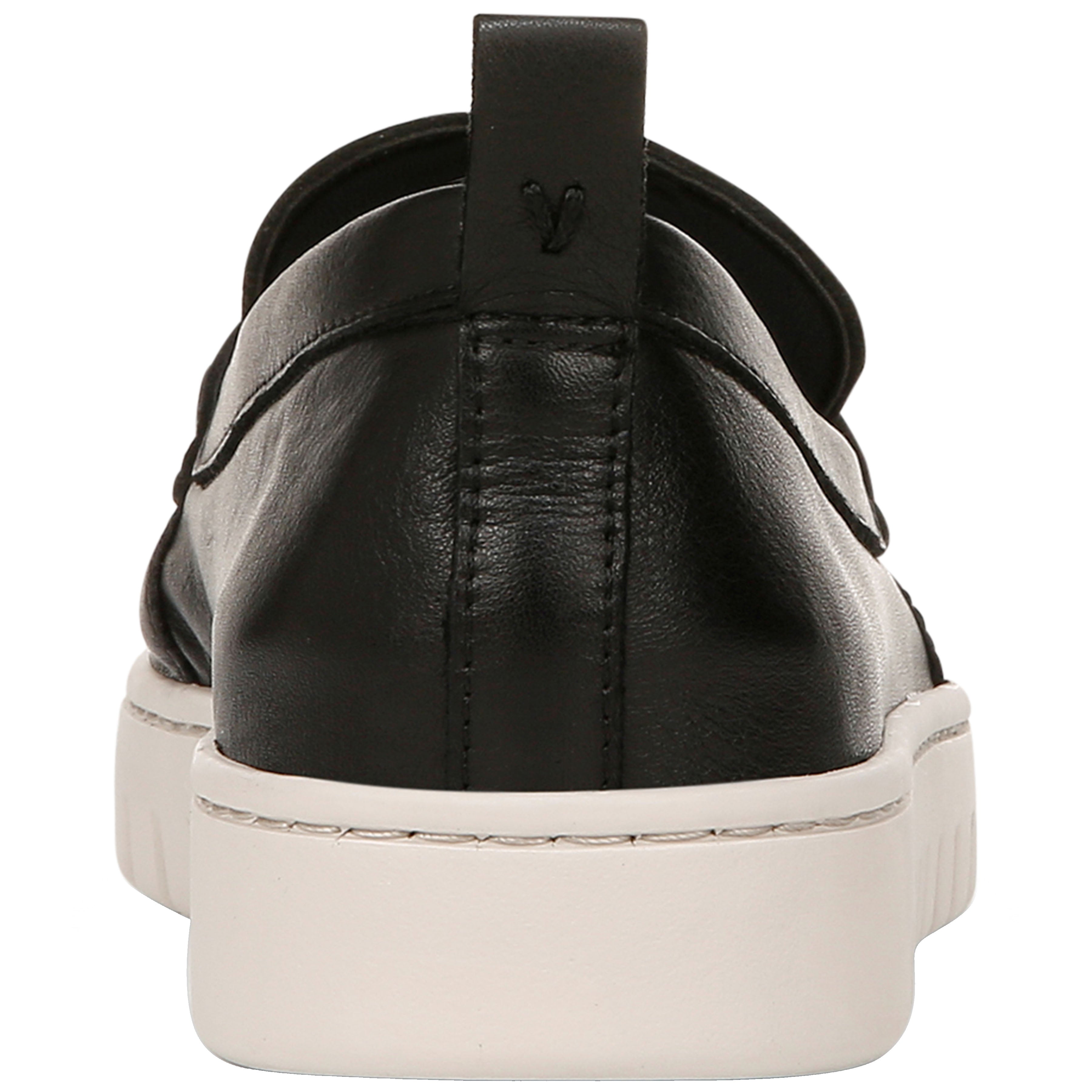 Womens Vionic Women's Vionic Uptown Loafer Black/White Leather Black/White Leather