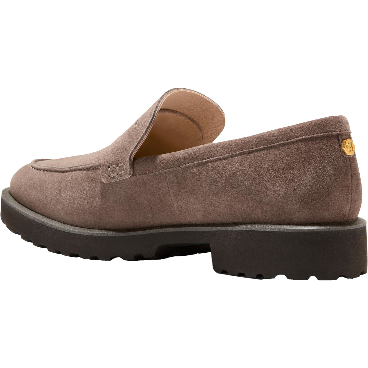 Cole Haan Brown Suede Loafers with Woven Accents Cole Haan Men main image 3