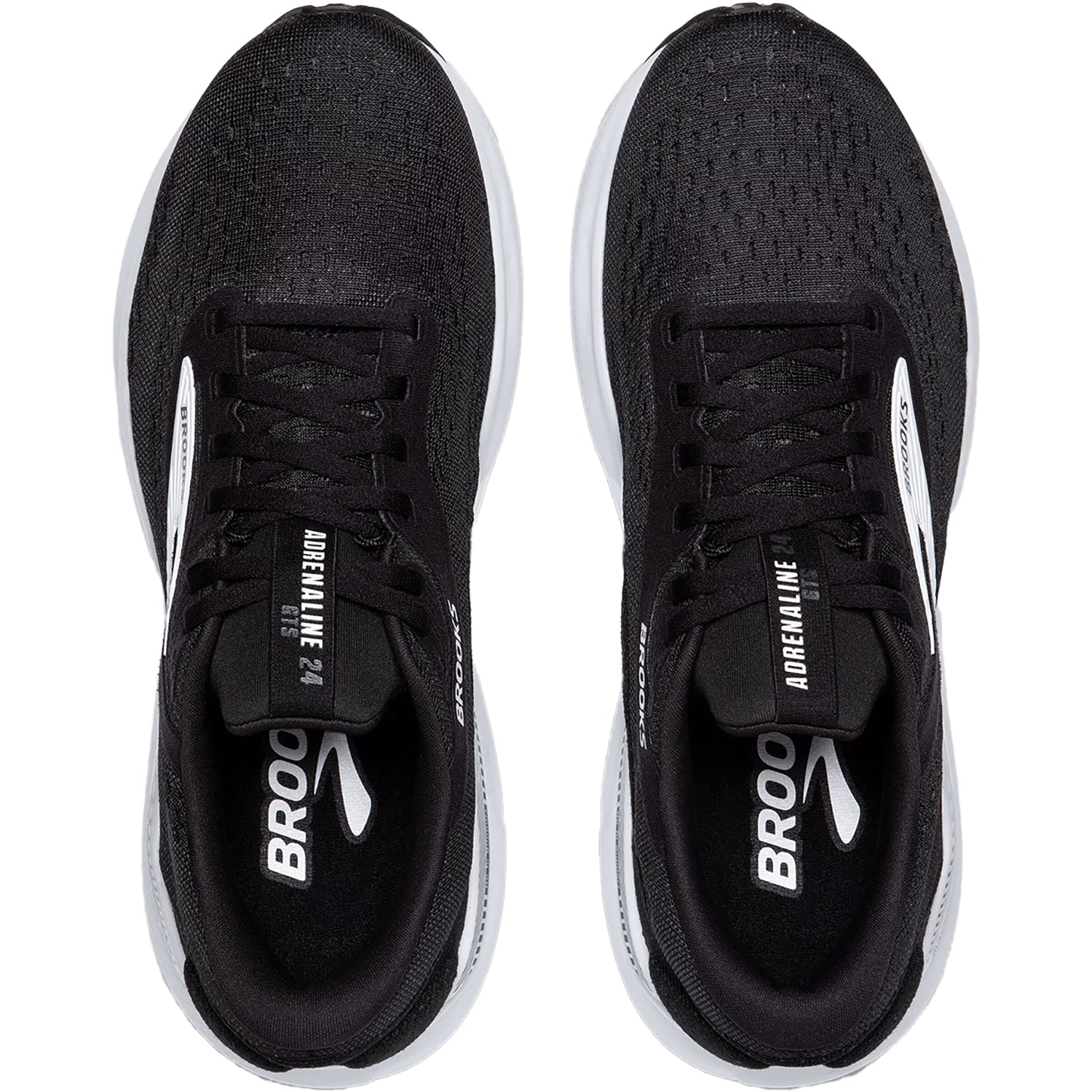 Womens Brooks Women's Brooks Adrenaline GTS 24 Stability Black/White Mesh (Stability Support) Black/White