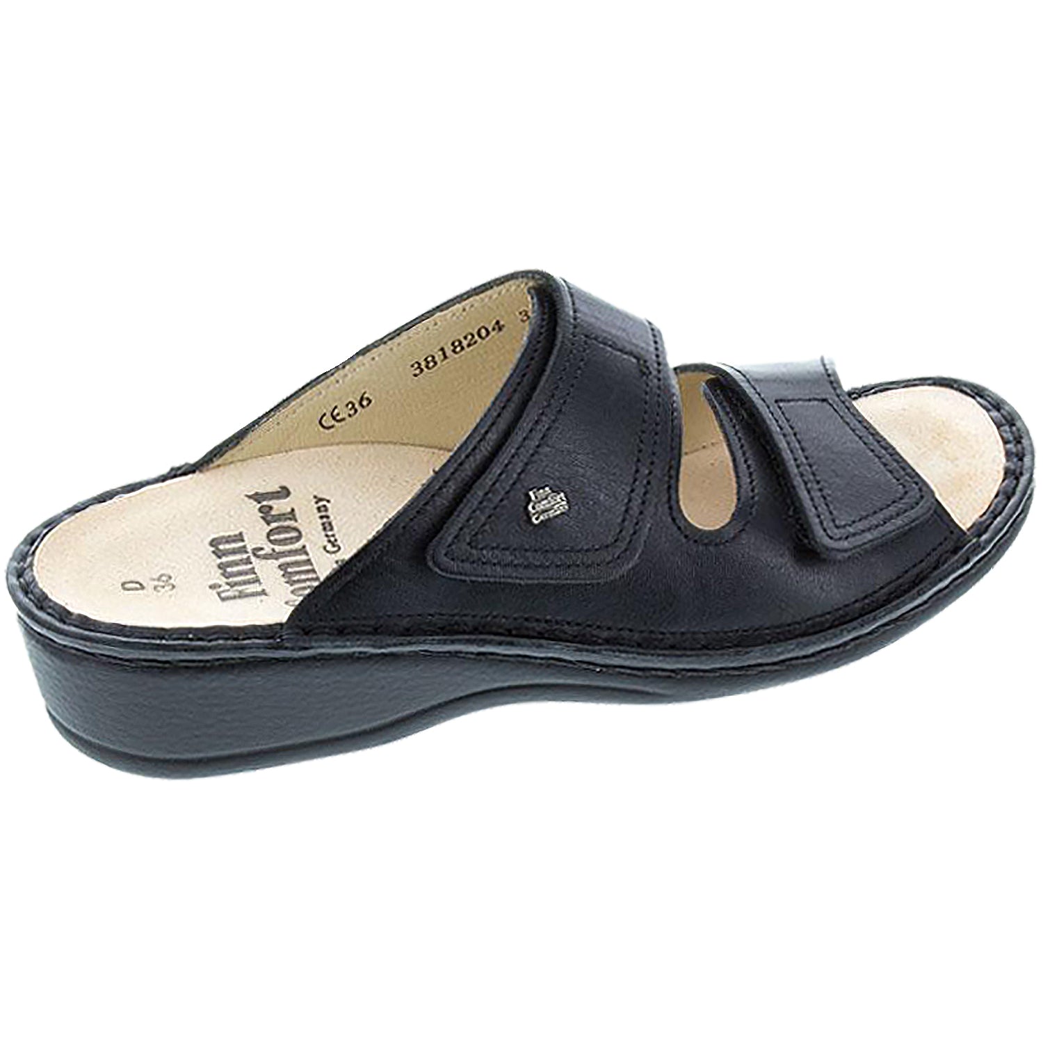 Womens Finn comfort Women's Finn Comfort Jamaica Soft Black Nappa Leather Black Nappa Leather