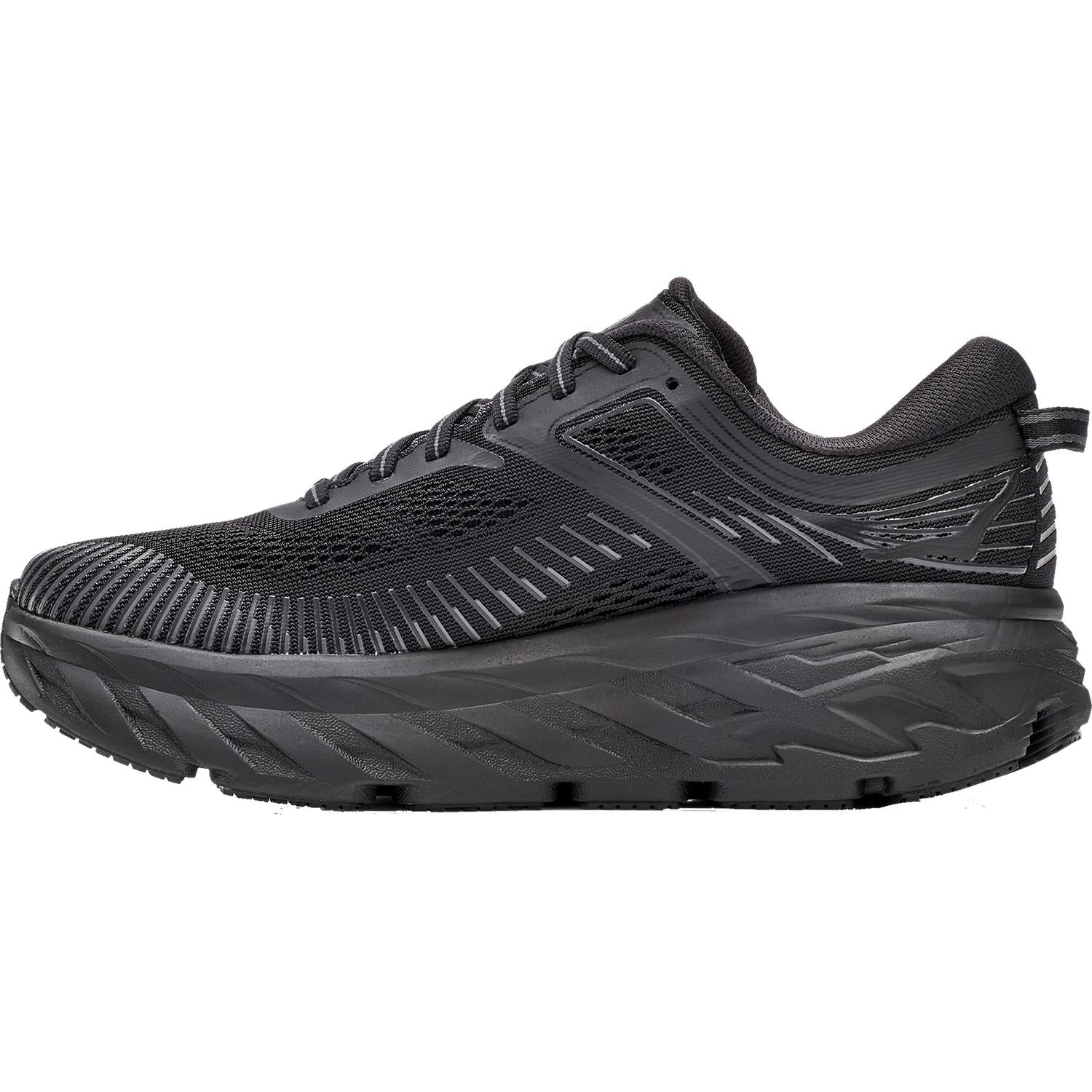Womens Hoka one one Women's Hoka Bondi 7 Black/Black Mesh Black/Black Mesh