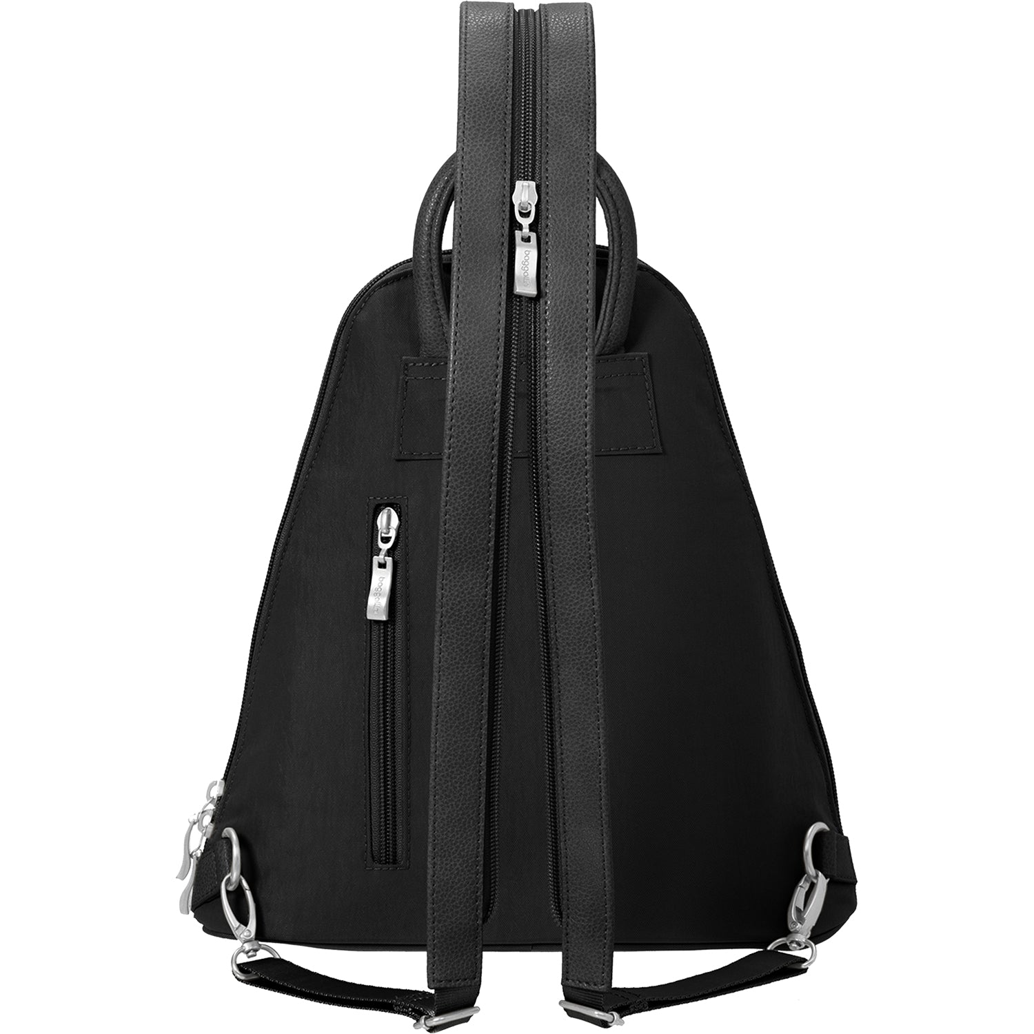 Womens Baggallini Baggallini Metro Backpack With RFID Phone Wristlet Black Nylon Black Nylon