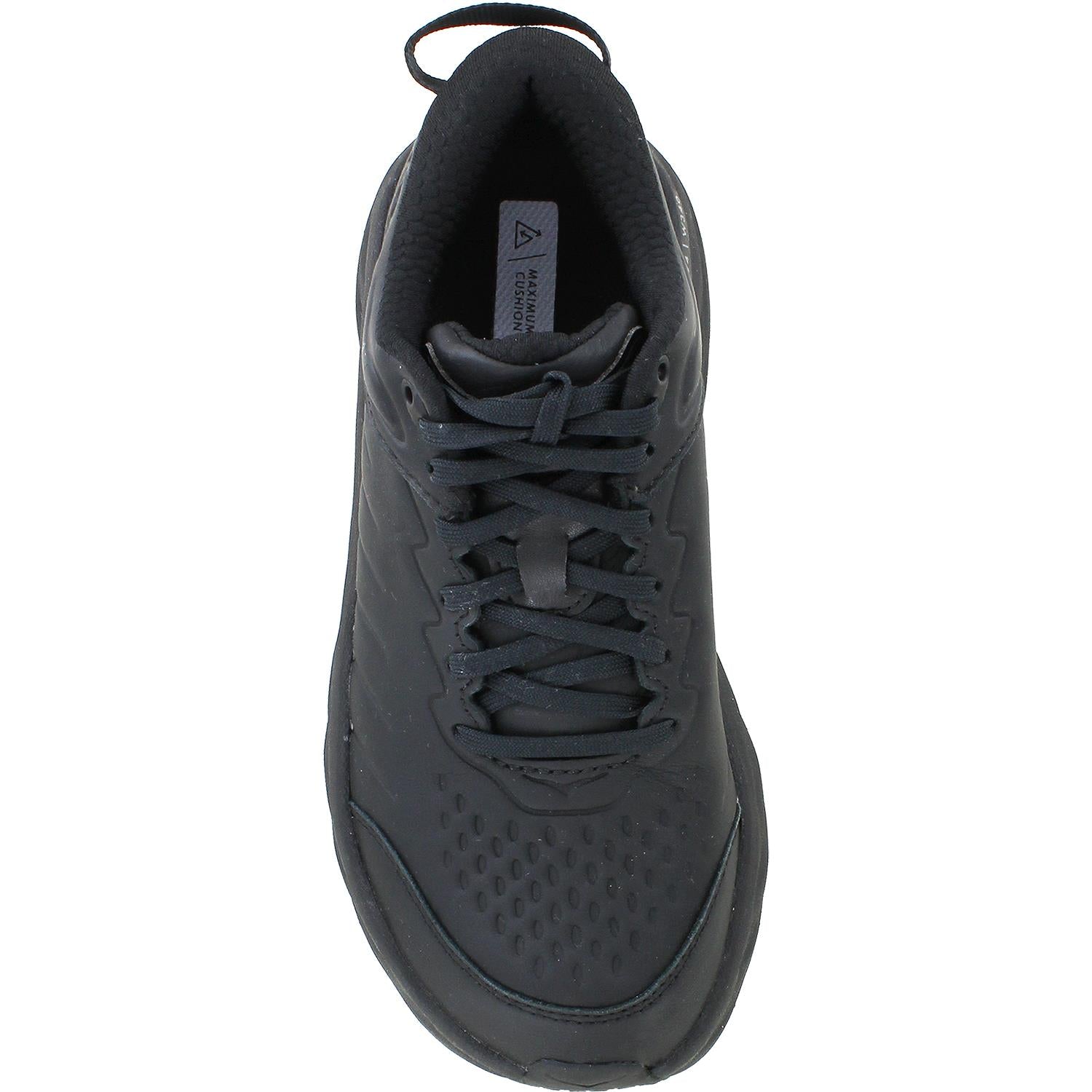 Womens Hoka one one Women's Hoka Bondi SR Black Leather (Neutral Support) Black Leather