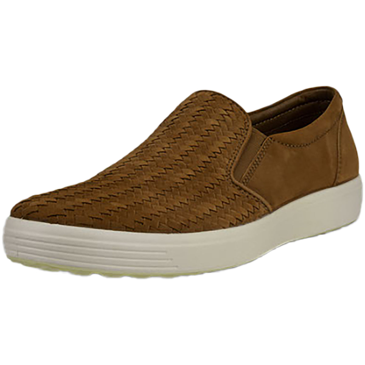 Men's Ecco Soft Slip-On Camel Cow Nubuck – Footwear