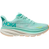 Womens Hoka one one Women's Hoka Clifton 9 Seafoam/Aqua Breeze Mesh (Neutral Support) Seafoam/ Aqua Breeze